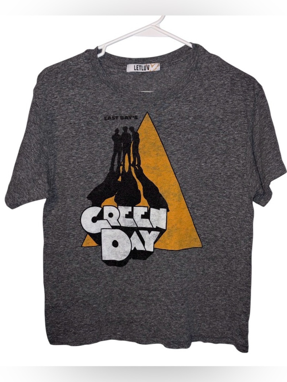 Letluv Green Day East Bay Graphic T-Shirt Size XS Anthropologie Retro Punk